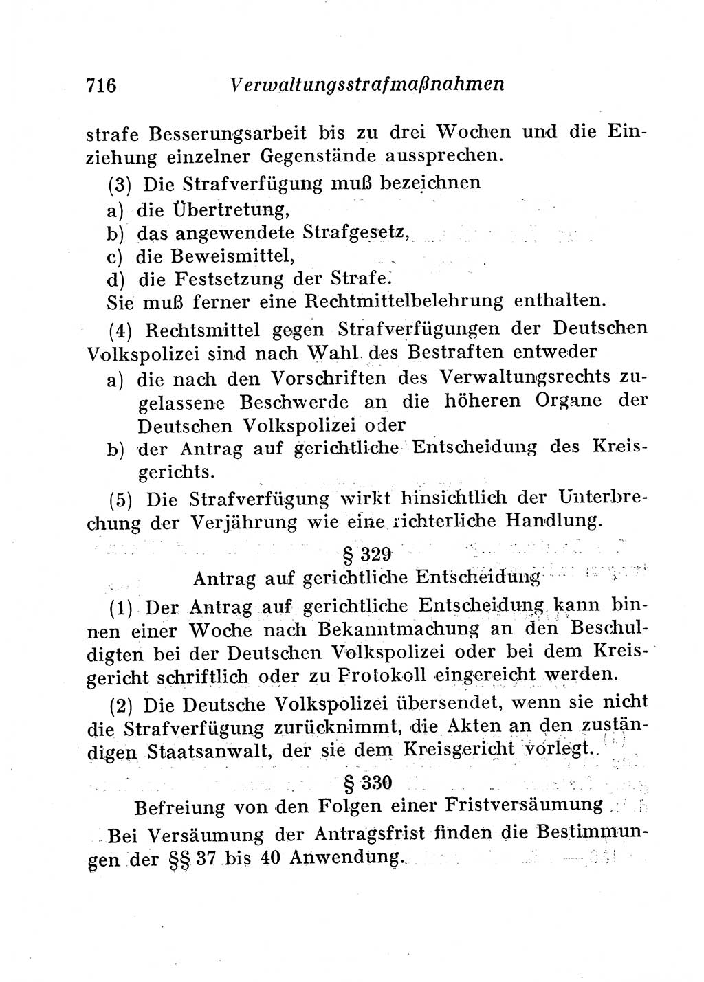 Staats- und verwaltungsrechtliche Gesetze der Deutschen Demokratischen Republik (DDR) 1958, Seite 716 (StVerwR Ges. DDR 1958, S. 716)