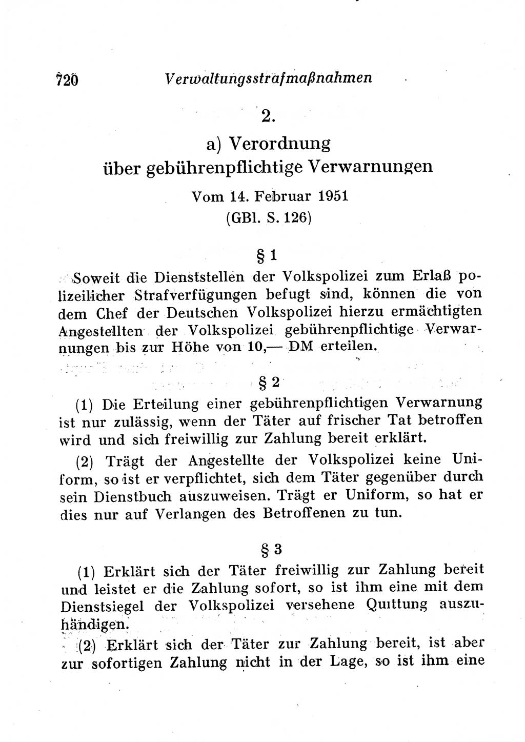 Staats- und verwaltungsrechtliche Gesetze der Deutschen Demokratischen Republik (DDR) 1958, Seite 720 (StVerwR Ges. DDR 1958, S. 720)