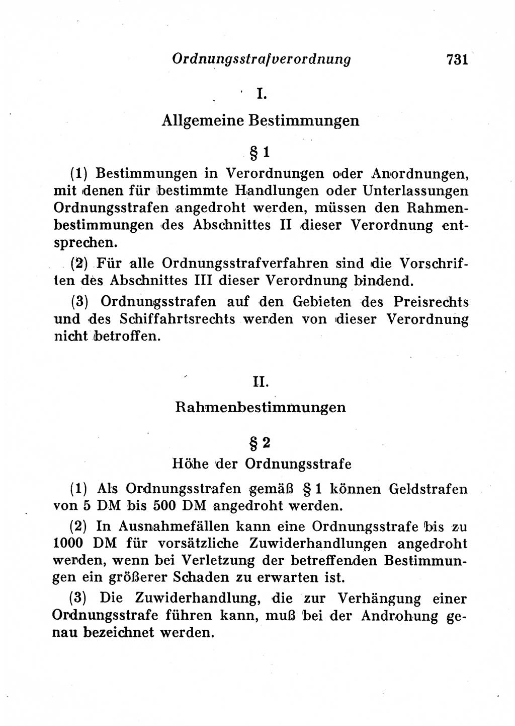 Staats- und verwaltungsrechtliche Gesetze der Deutschen Demokratischen Republik (DDR) 1958, Seite 731 (StVerwR Ges. DDR 1958, S. 731)