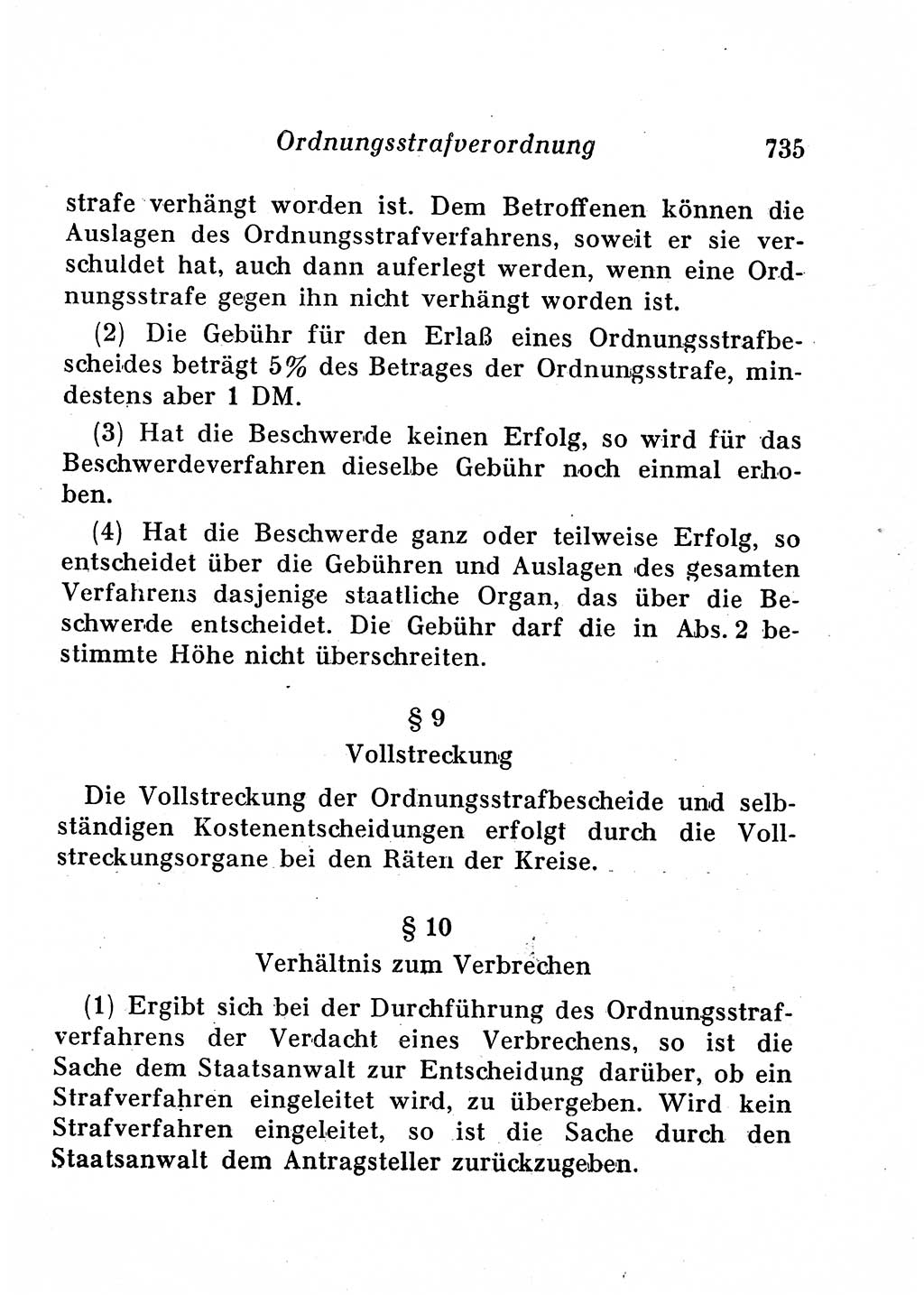 Staats- und verwaltungsrechtliche Gesetze der Deutschen Demokratischen Republik (DDR) 1958, Seite 735 (StVerwR Ges. DDR 1958, S. 735)