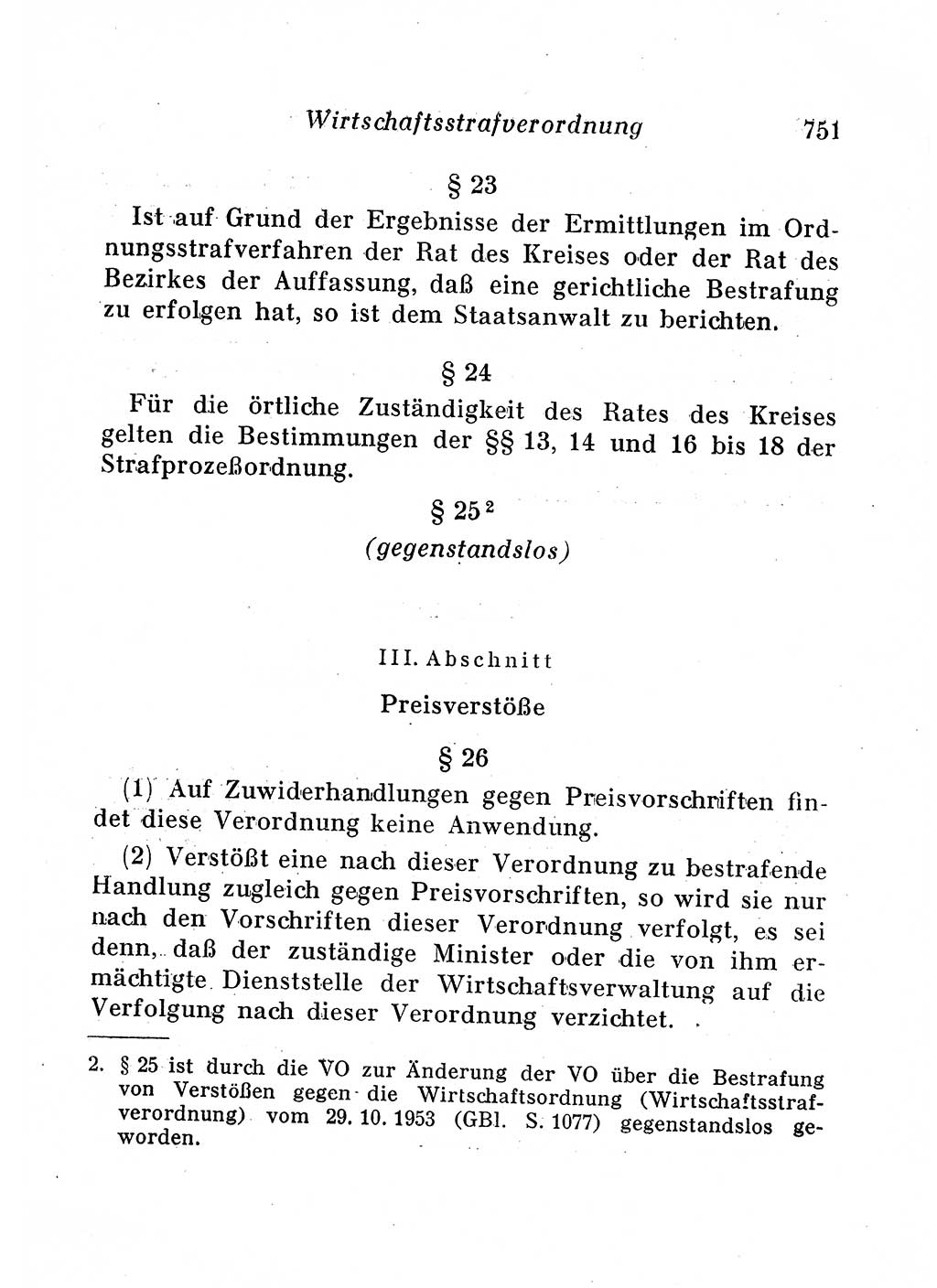 Staats- und verwaltungsrechtliche Gesetze der Deutschen Demokratischen Republik (DDR) 1958, Seite 751 (StVerwR Ges. DDR 1958, S. 751)