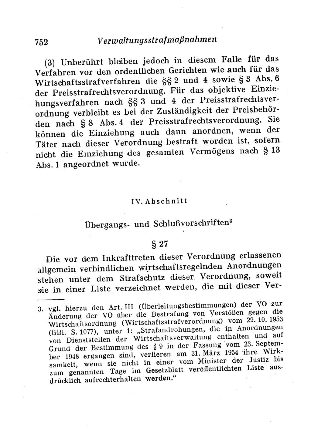 Staats- und verwaltungsrechtliche Gesetze der Deutschen Demokratischen Republik (DDR) 1958, Seite 752 (StVerwR Ges. DDR 1958, S. 752)