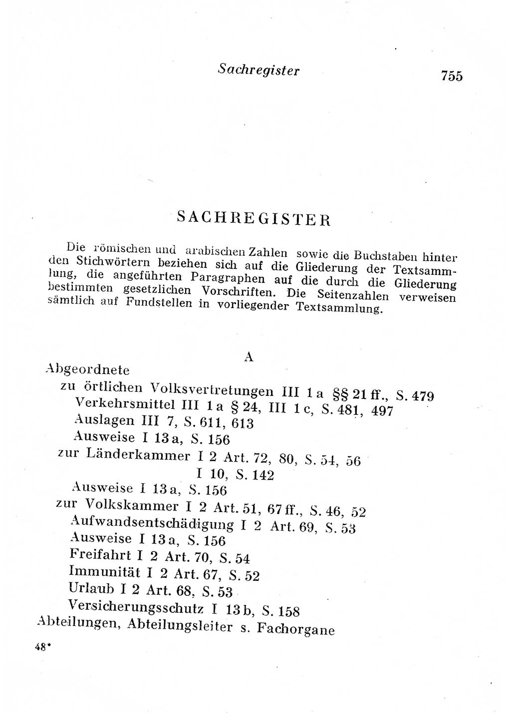 Staats- und verwaltungsrechtliche Gesetze der Deutschen Demokratischen Republik (DDR) 1958, Seite 755 (StVerwR Ges. DDR 1958, S. 755)