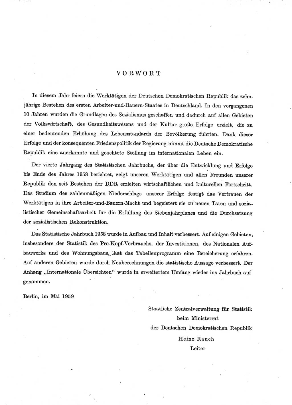 Statistisches Jahrbuch der Deutschen Demokratischen Republik (DDR) 1958, Seite 5 (Stat. Jb. DDR 1958, S. 5)