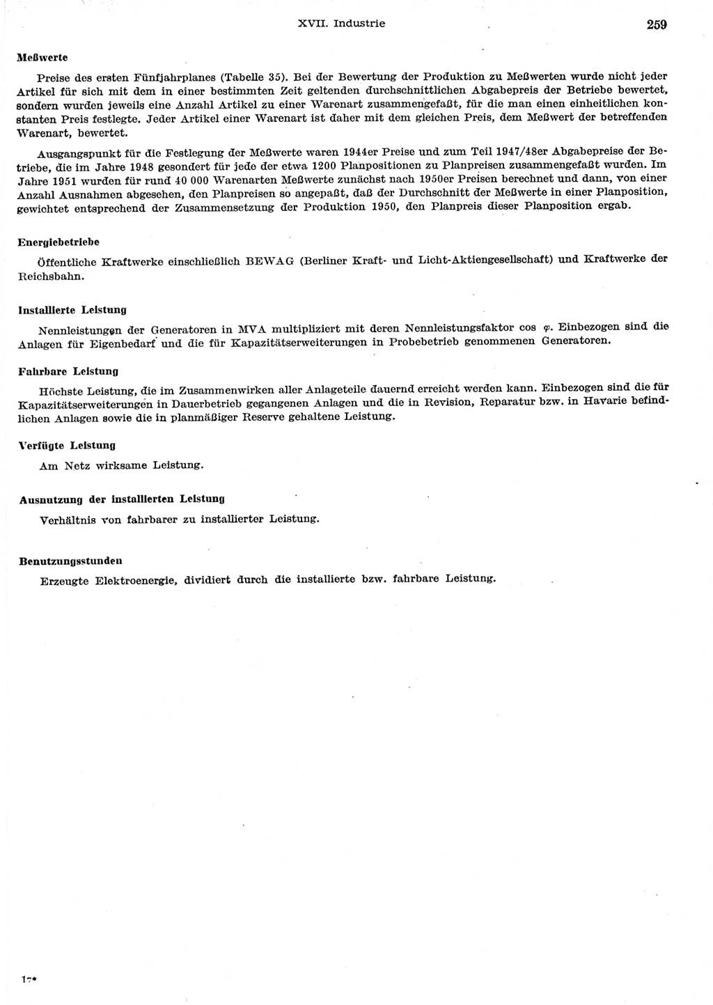 Statistisches Jahrbuch der Deutschen Demokratischen Republik (DDR) 1958, Seite 259 (Stat. Jb. DDR 1958, S. 259)