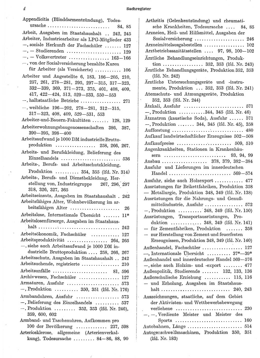 Statistisches Jahrbuch der Deutschen Demokratischen Republik (DDR) 1958, Seite 4 (Stat. Jb. DDR 1958, S. 4)