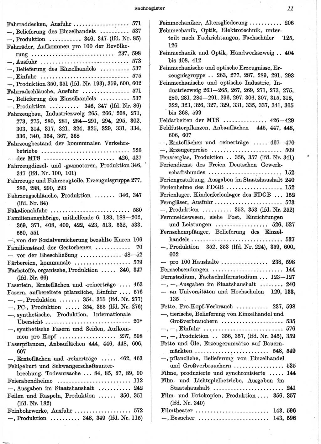 Statistisches Jahrbuch der Deutschen Demokratischen Republik (DDR) 1958, Seite 11 (Stat. Jb. DDR 1958, S. 11)