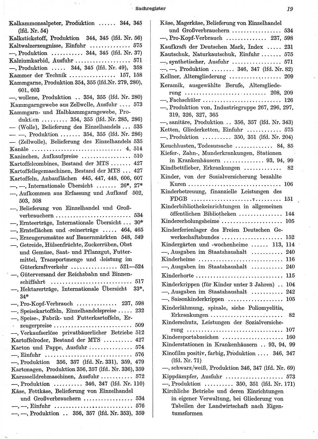 Statistisches Jahrbuch der Deutschen Demokratischen Republik (DDR) 1958, Seite 19 (Stat. Jb. DDR 1958, S. 19)