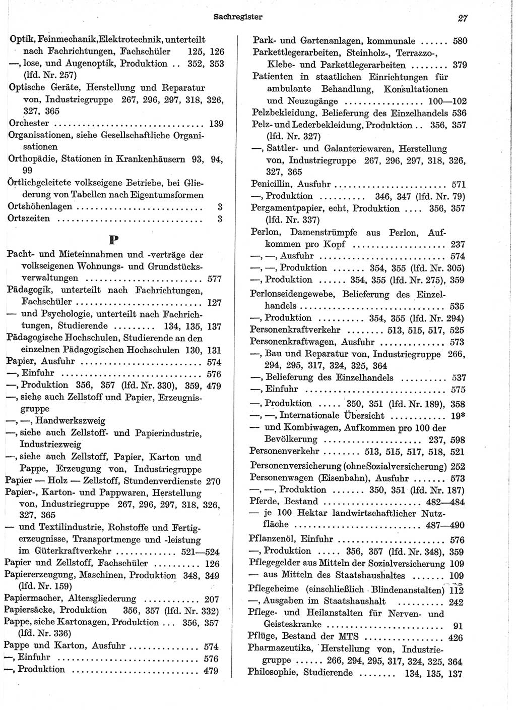 Statistisches Jahrbuch der Deutschen Demokratischen Republik (DDR) 1958, Seite 27 (Stat. Jb. DDR 1958, S. 27)