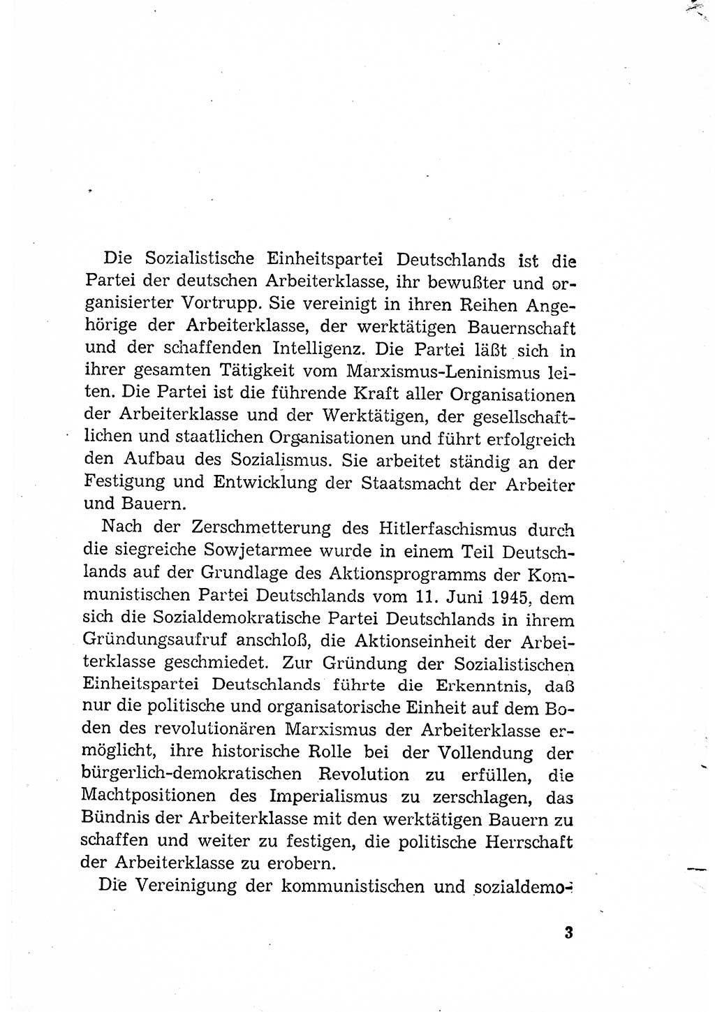 Statut der Sozialistischen Einheitspartei Deutschlands (SED) [Deutsche Demokratische Republik (DDR)] 1958, Seite 3 (St. SED DDR 1958, S. 3)