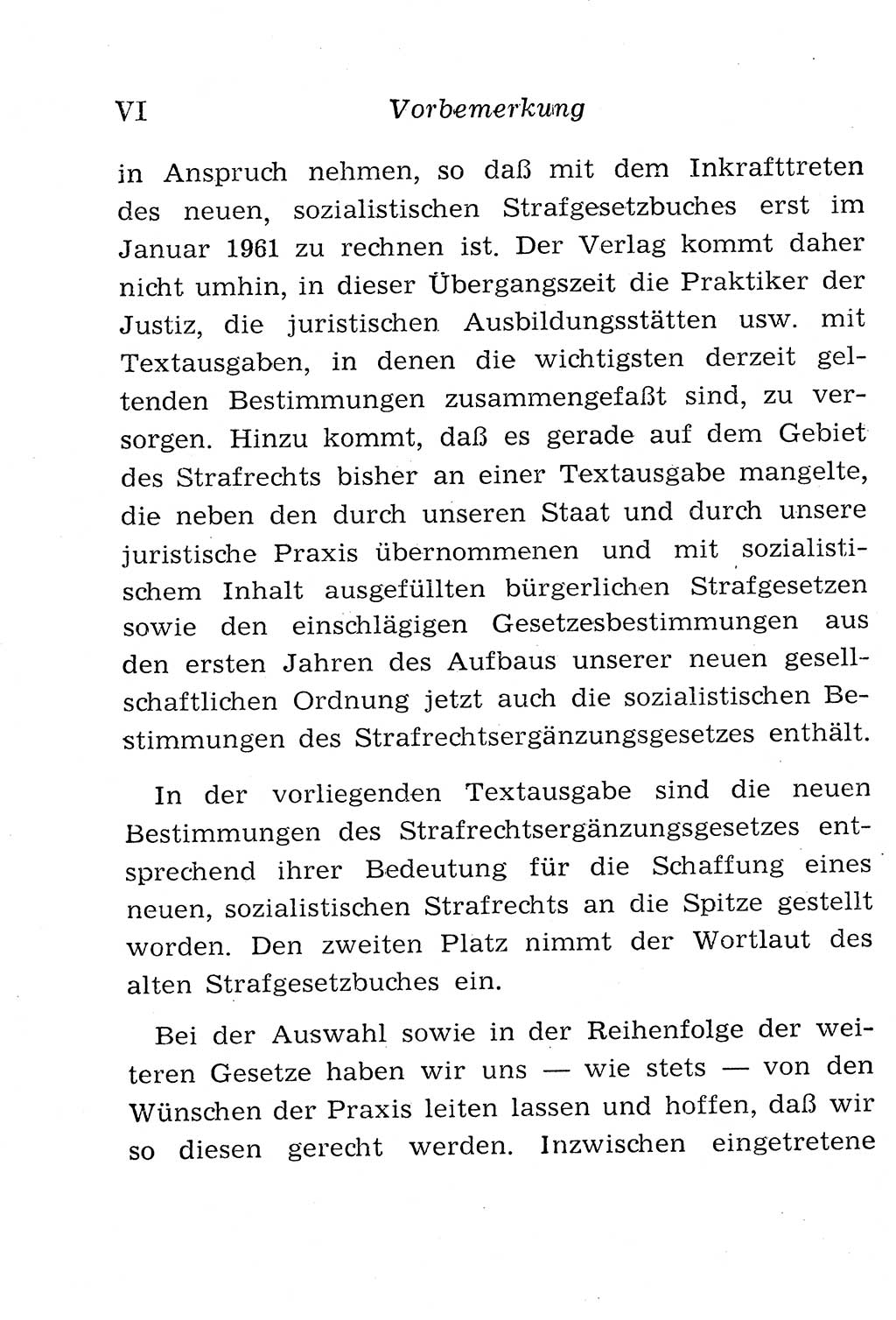 Strafgesetzbuch (StGB) und andere Strafgesetze [Deutsche Demokratische Republik (DDR)] 1958, Seite 6 (Einl. StGB Strafges. DDR 1958, S. 6)
