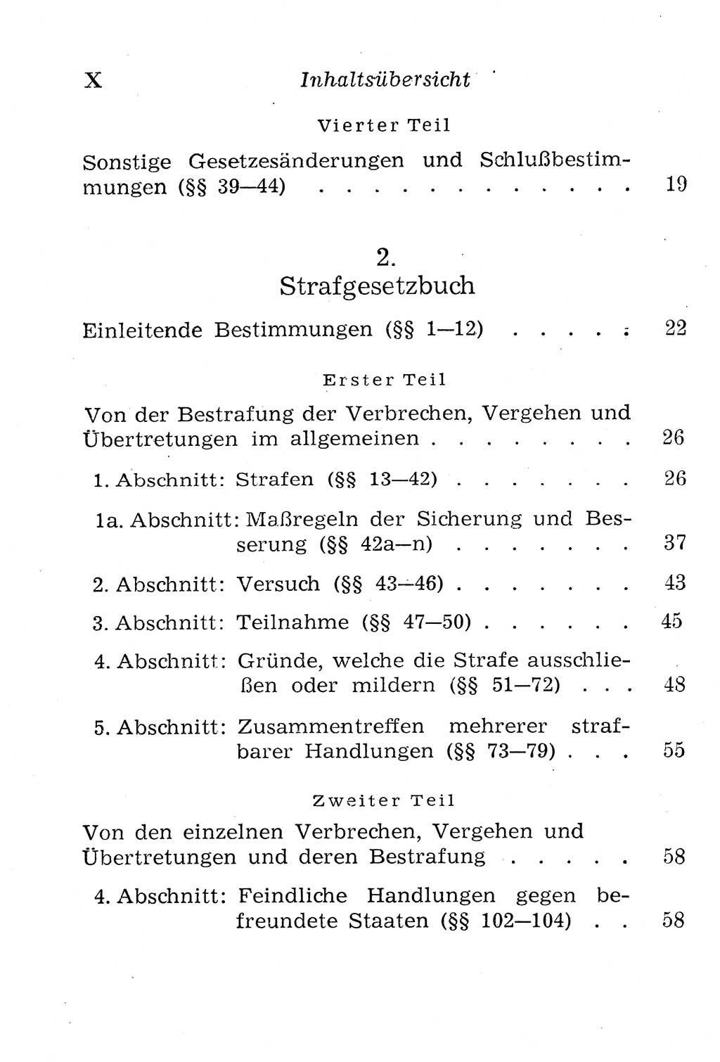 Strafgesetzbuch (StGB) und andere Strafgesetze [Deutsche Demokratische Republik (DDR)] 1958, Seite 10 (Einl. StGB Strafges. DDR 1958, S. 10)