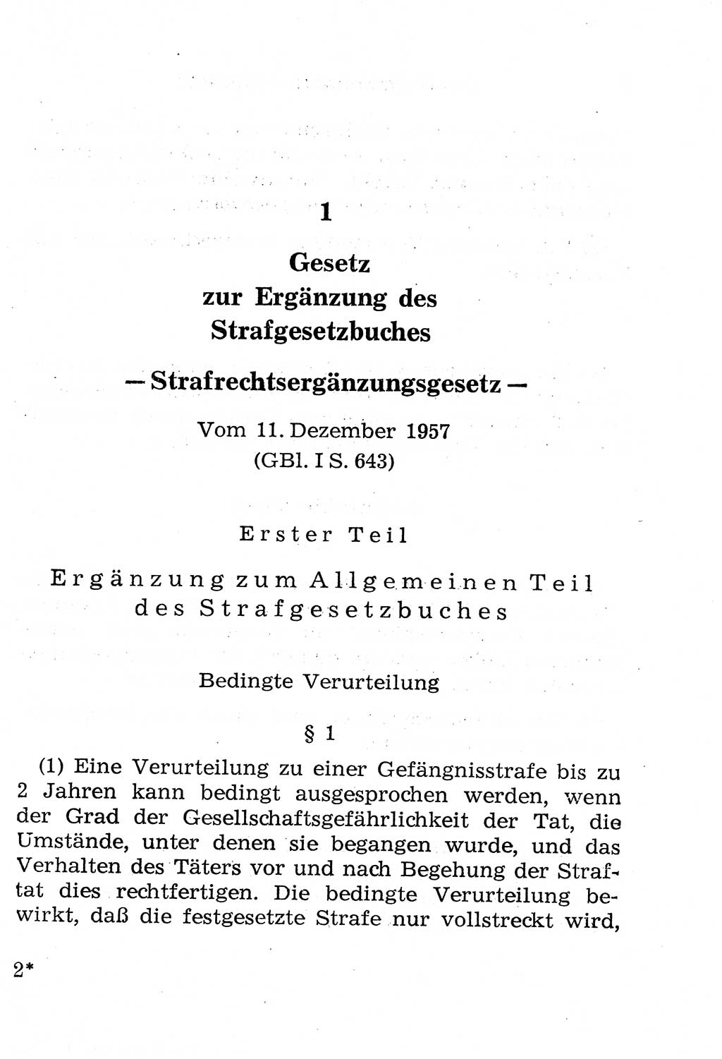 Strafgesetzbuch (StGB) und andere Strafgesetze [Deutsche Demokratische Republik (DDR)] 1958, Seite 3 (StGB Strafges. DDR 1958, S. 3)