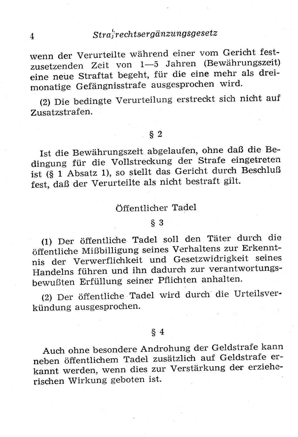 Strafgesetzbuch (StGB) und andere Strafgesetze [Deutsche Demokratische Republik (DDR)] 1958, Seite 4 (StGB Strafges. DDR 1958, S. 4)
