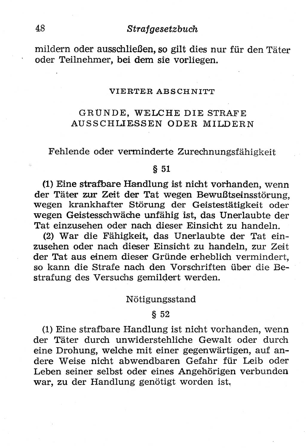 Strafgesetzbuch (StGB) und andere Strafgesetze [Deutsche Demokratische Republik (DDR)] 1958, Seite 48 (StGB Strafges. DDR 1958, S. 48)
