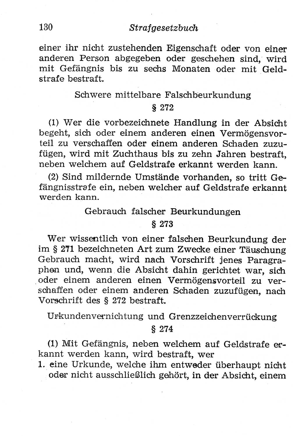 Strafgesetzbuch (StGB) und andere Strafgesetze [Deutsche Demokratische Republik (DDR)] 1958, Seite 130 (StGB Strafges. DDR 1958, S. 130)