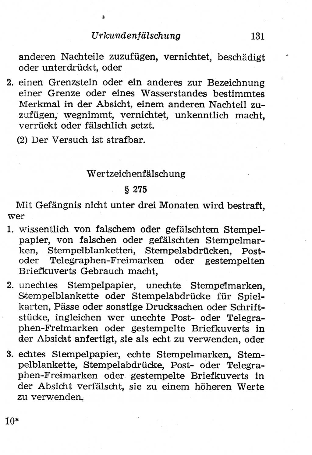 Strafgesetzbuch (StGB) und andere Strafgesetze [Deutsche Demokratische Republik (DDR)] 1958, Seite 131 (StGB Strafges. DDR 1958, S. 131)