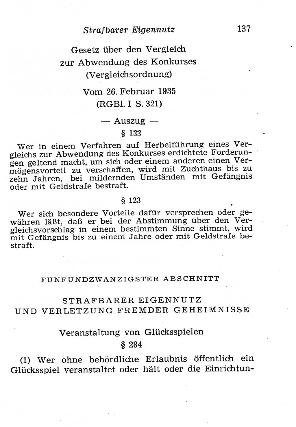 Strafgesetzbuch (StGB) und andere Strafgesetze [Deutsche Demokratische Republik (DDR)] 1958, Seite 137 (StGB Strafges. DDR 1958, S. 137)
