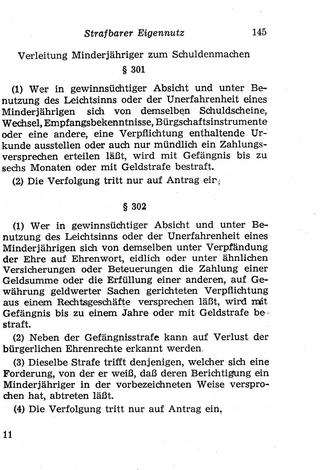 Strafgesetzbuch (StGB) und andere Strafgesetze [Deutsche Demokratische Republik (DDR)] 1958, Seite 145 (StGB Strafges. DDR 1958, S. 145)