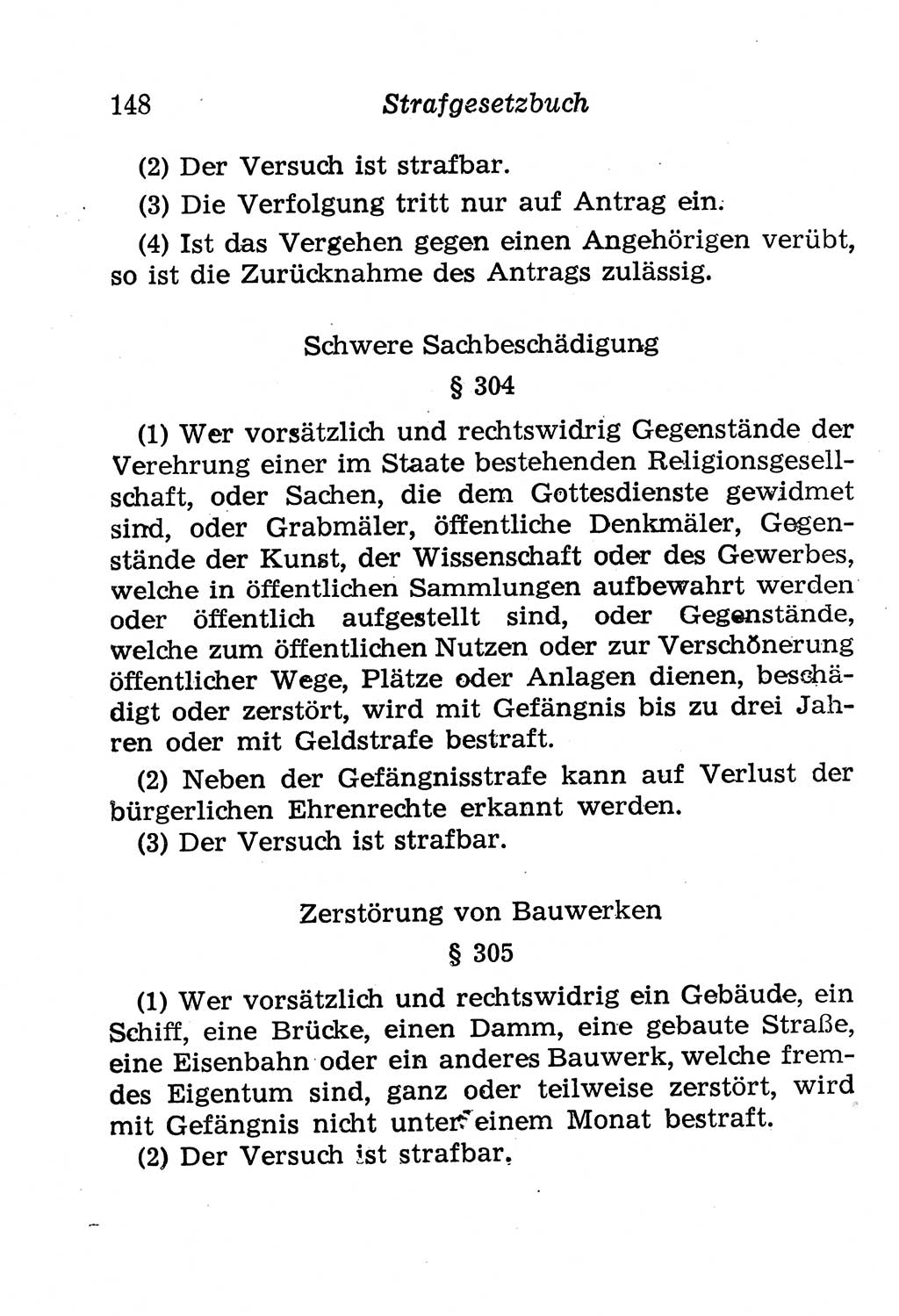 Strafgesetzbuch (StGB) und andere Strafgesetze [Deutsche Demokratische Republik (DDR)] 1958, Seite 148 (StGB Strafges. DDR 1958, S. 148)