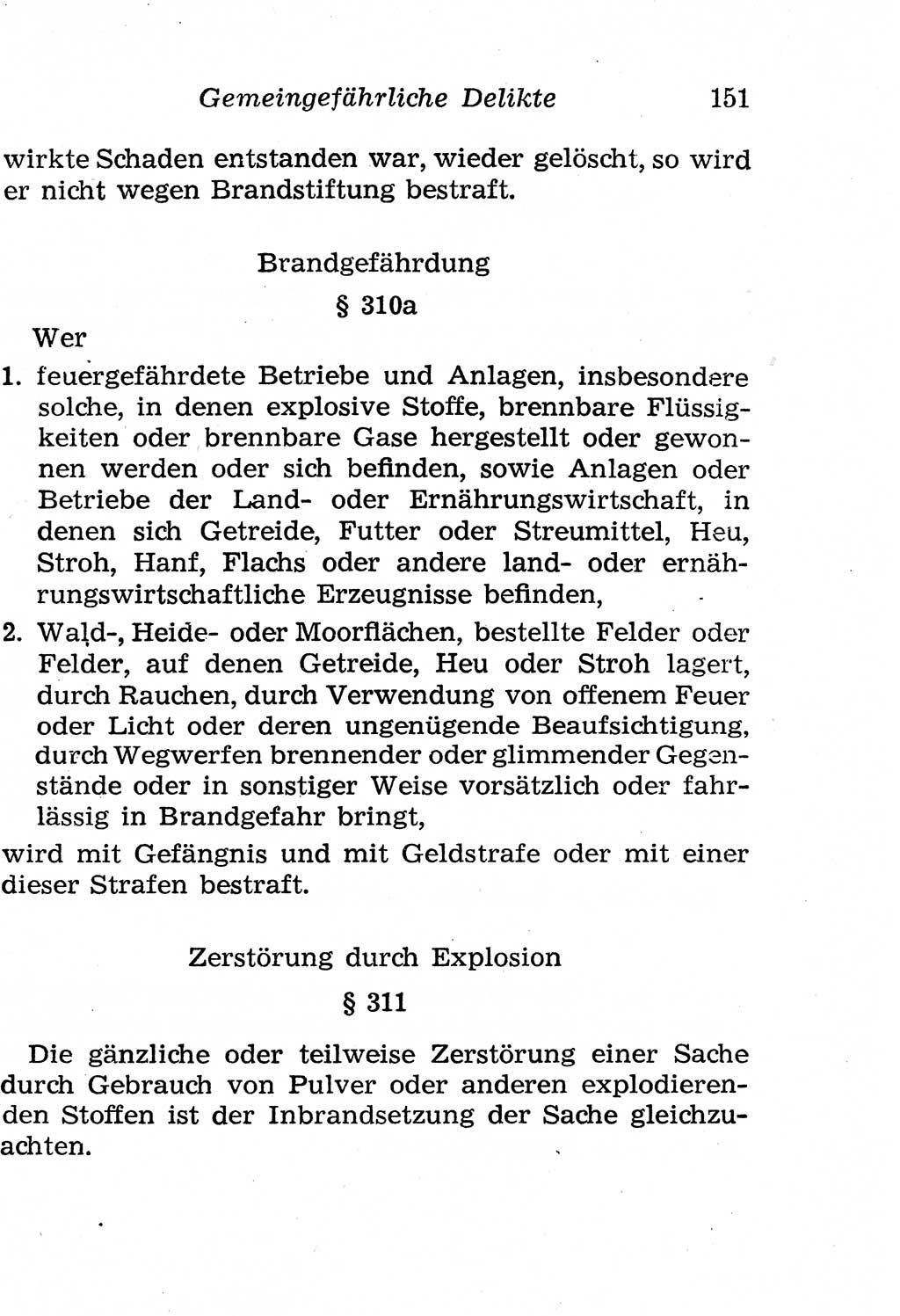 Strafgesetzbuch (StGB) und andere Strafgesetze [Deutsche Demokratische Republik (DDR)] 1958, Seite 151 (StGB Strafges. DDR 1958, S. 151)