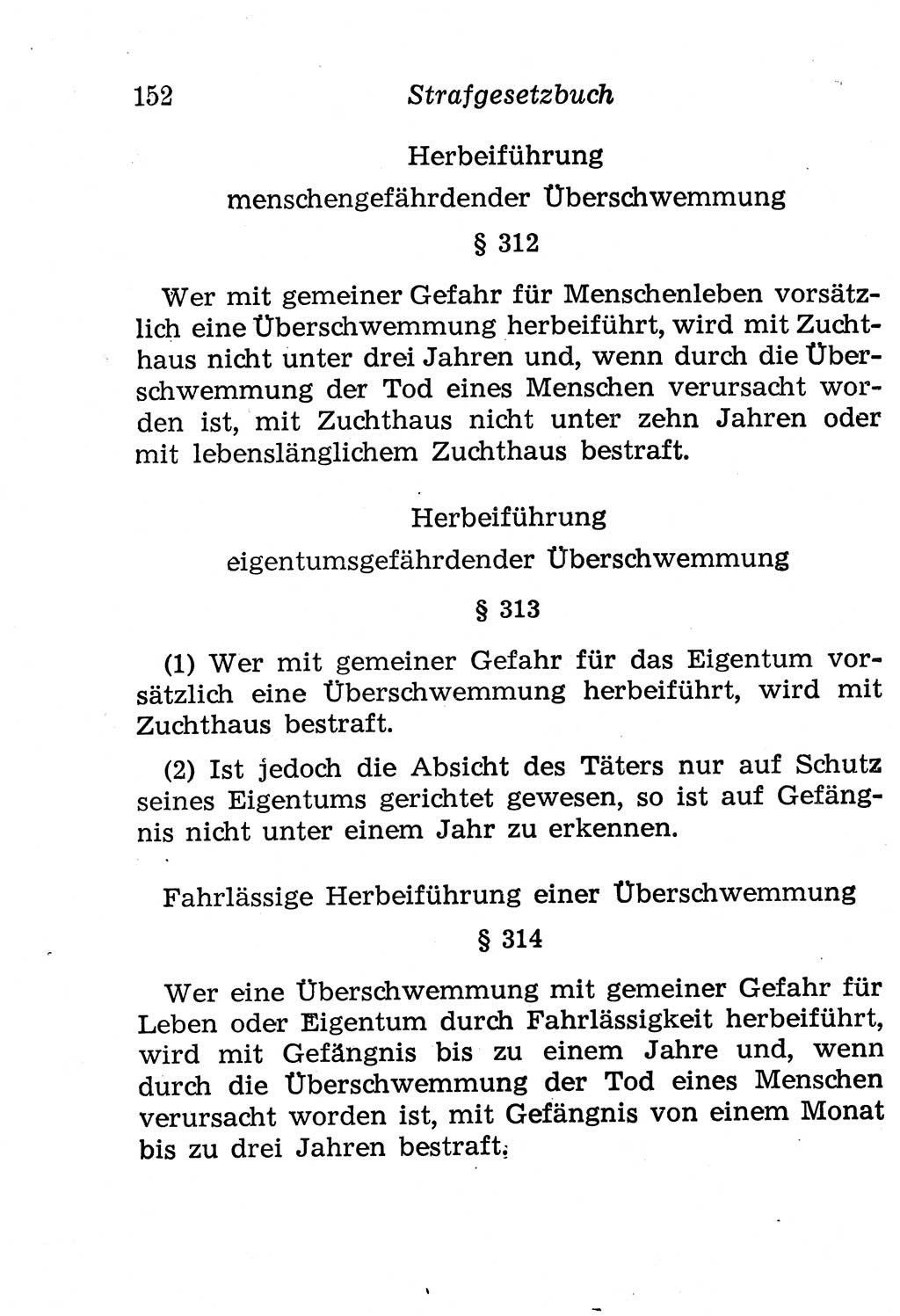 Strafgesetzbuch (StGB) und andere Strafgesetze [Deutsche Demokratische Republik (DDR)] 1958, Seite 152 (StGB Strafges. DDR 1958, S. 152)