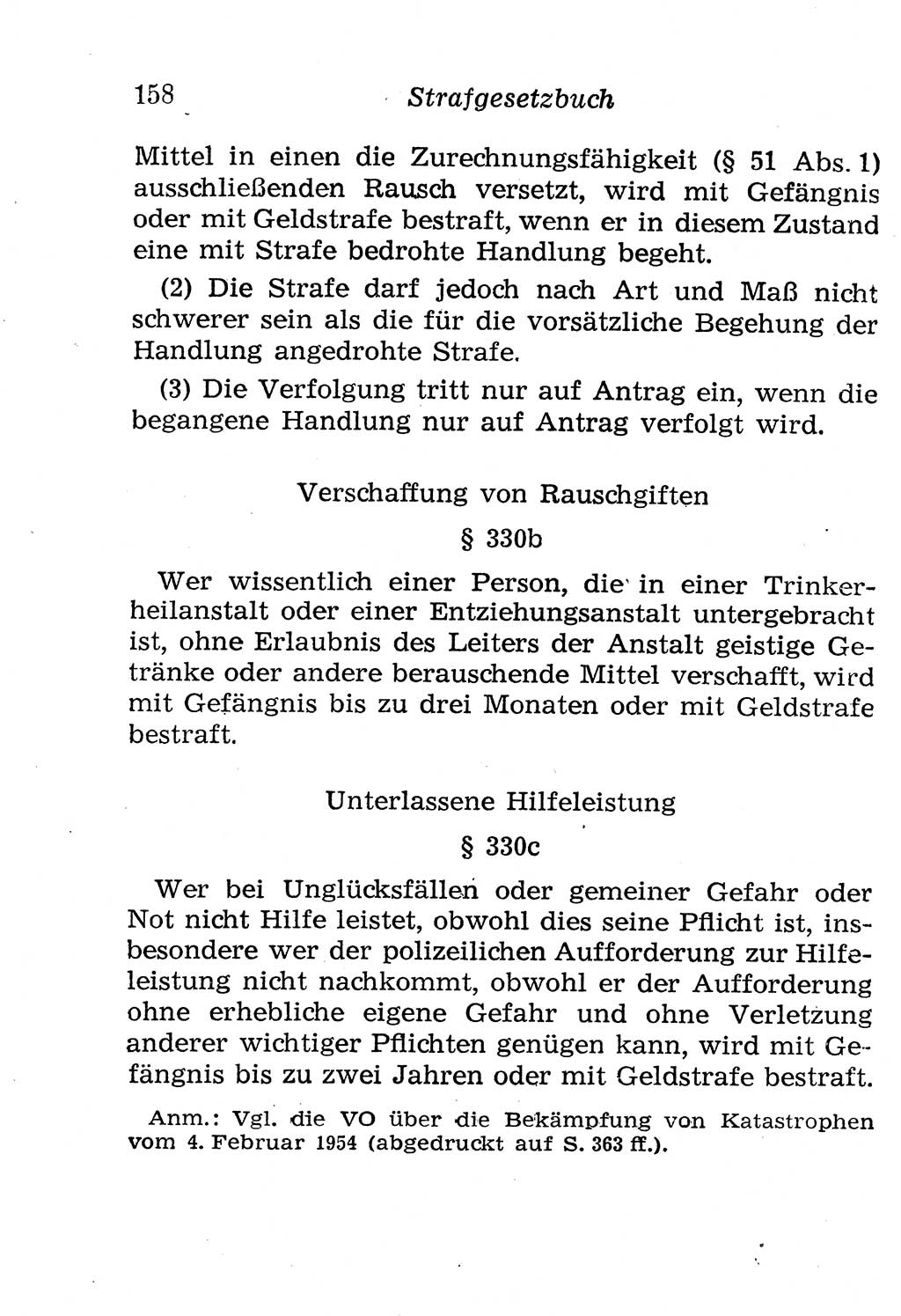 Strafgesetzbuch (StGB) und andere Strafgesetze [Deutsche Demokratische Republik (DDR)] 1958, Seite 158 (StGB Strafges. DDR 1958, S. 158)