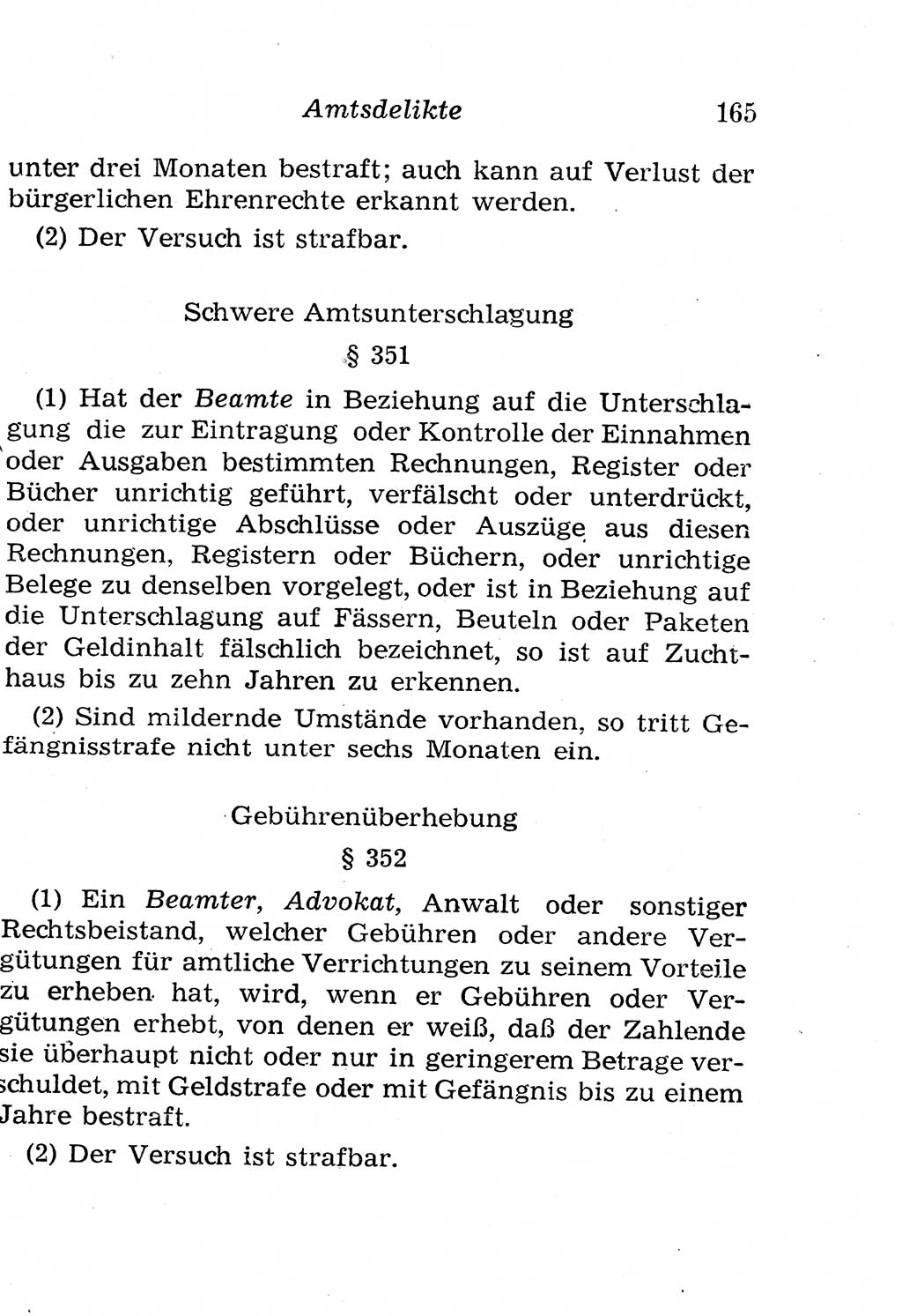 Strafgesetzbuch (StGB) und andere Strafgesetze [Deutsche Demokratische Republik (DDR)] 1958, Seite 165 (StGB Strafges. DDR 1958, S. 165)
