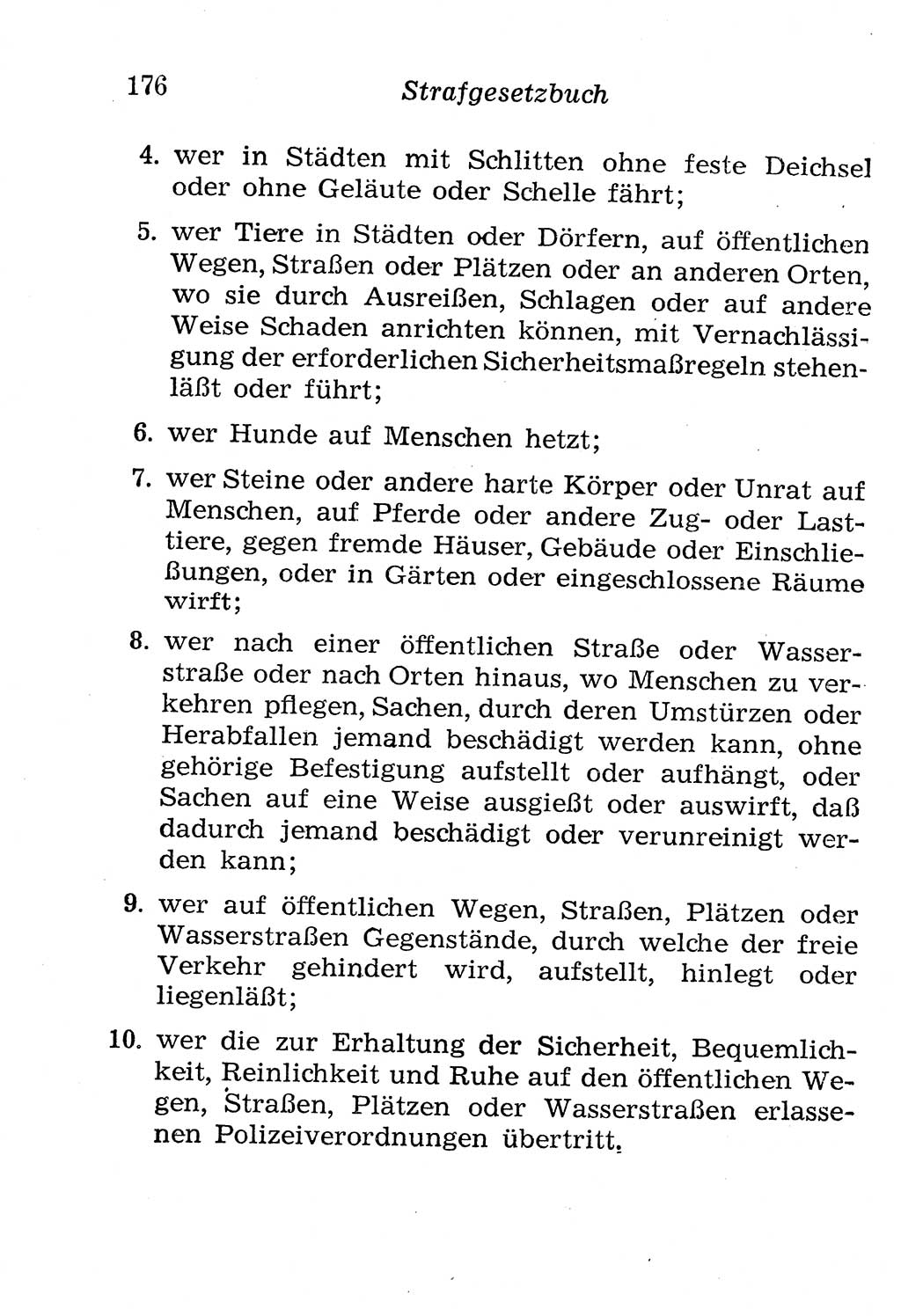 Strafgesetzbuch (StGB) und andere Strafgesetze [Deutsche Demokratische Republik (DDR)] 1958, Seite 176 (StGB Strafges. DDR 1958, S. 176)