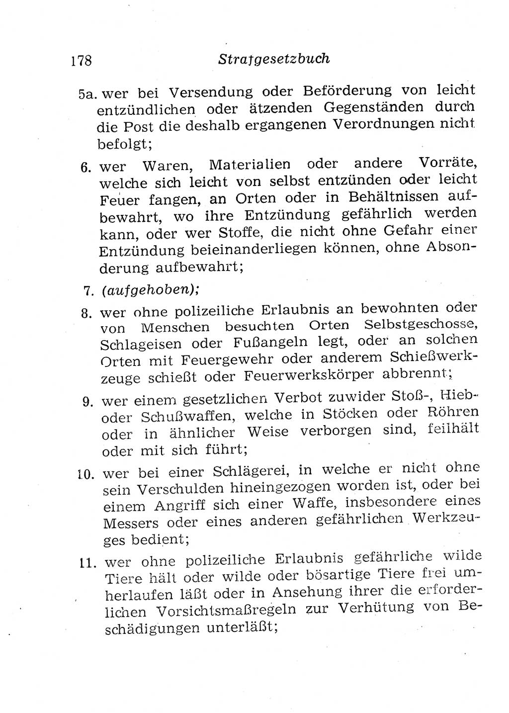 Strafgesetzbuch (StGB) und andere Strafgesetze [Deutsche Demokratische Republik (DDR)] 1958, Seite 178 (StGB Strafges. DDR 1958, S. 178)