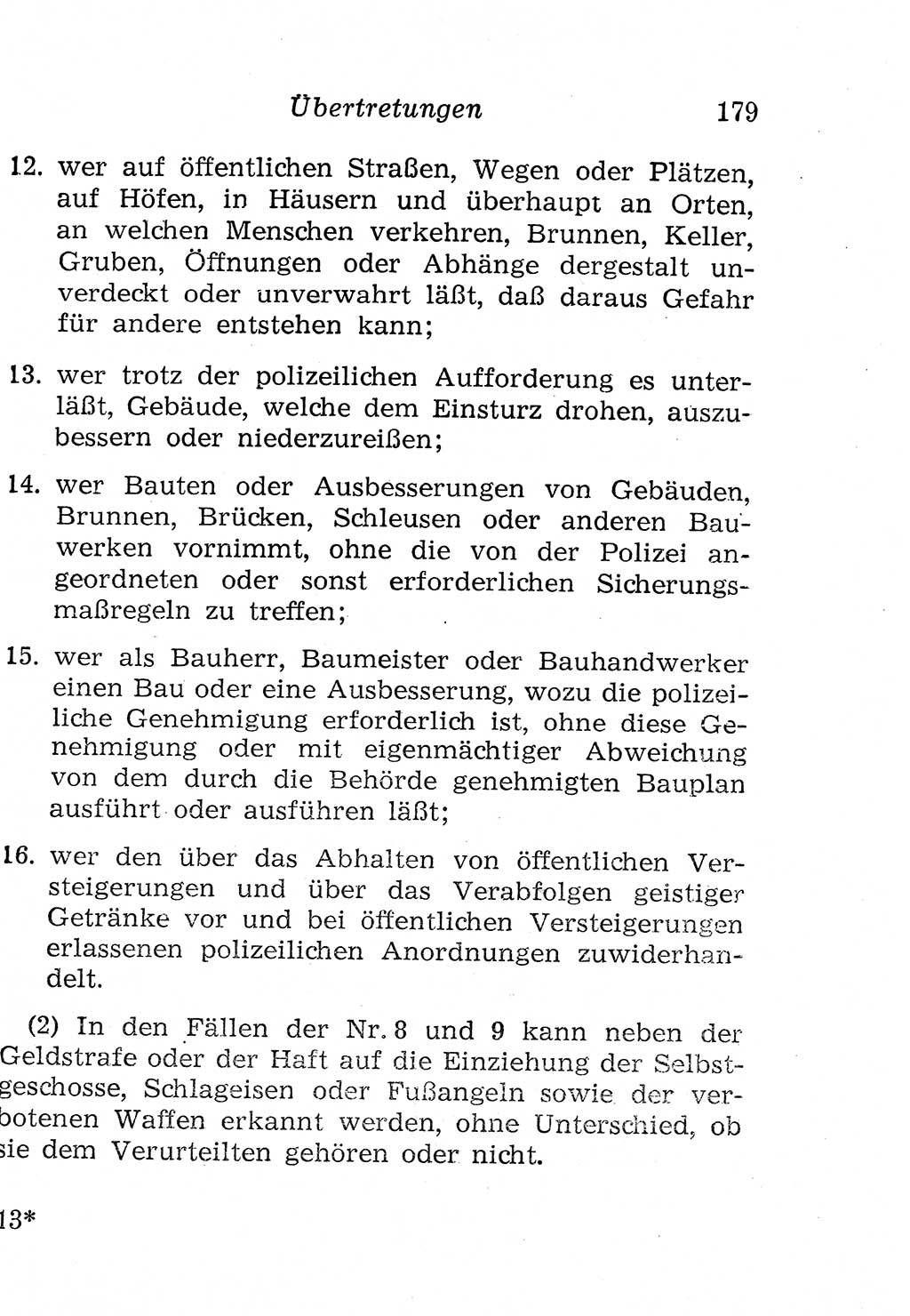 Strafgesetzbuch (StGB) und andere Strafgesetze [Deutsche Demokratische Republik (DDR)] 1958, Seite 179 (StGB Strafges. DDR 1958, S. 179)