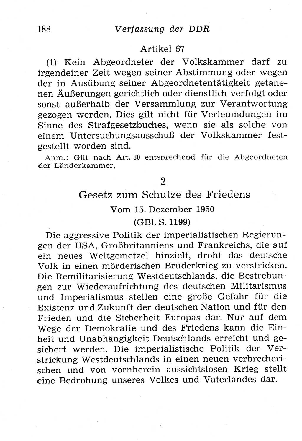 Strafgesetzbuch (StGB) und andere Strafgesetze [Deutsche Demokratische Republik (DDR)] 1958, Seite 188 (StGB Strafges. DDR 1958, S. 188)