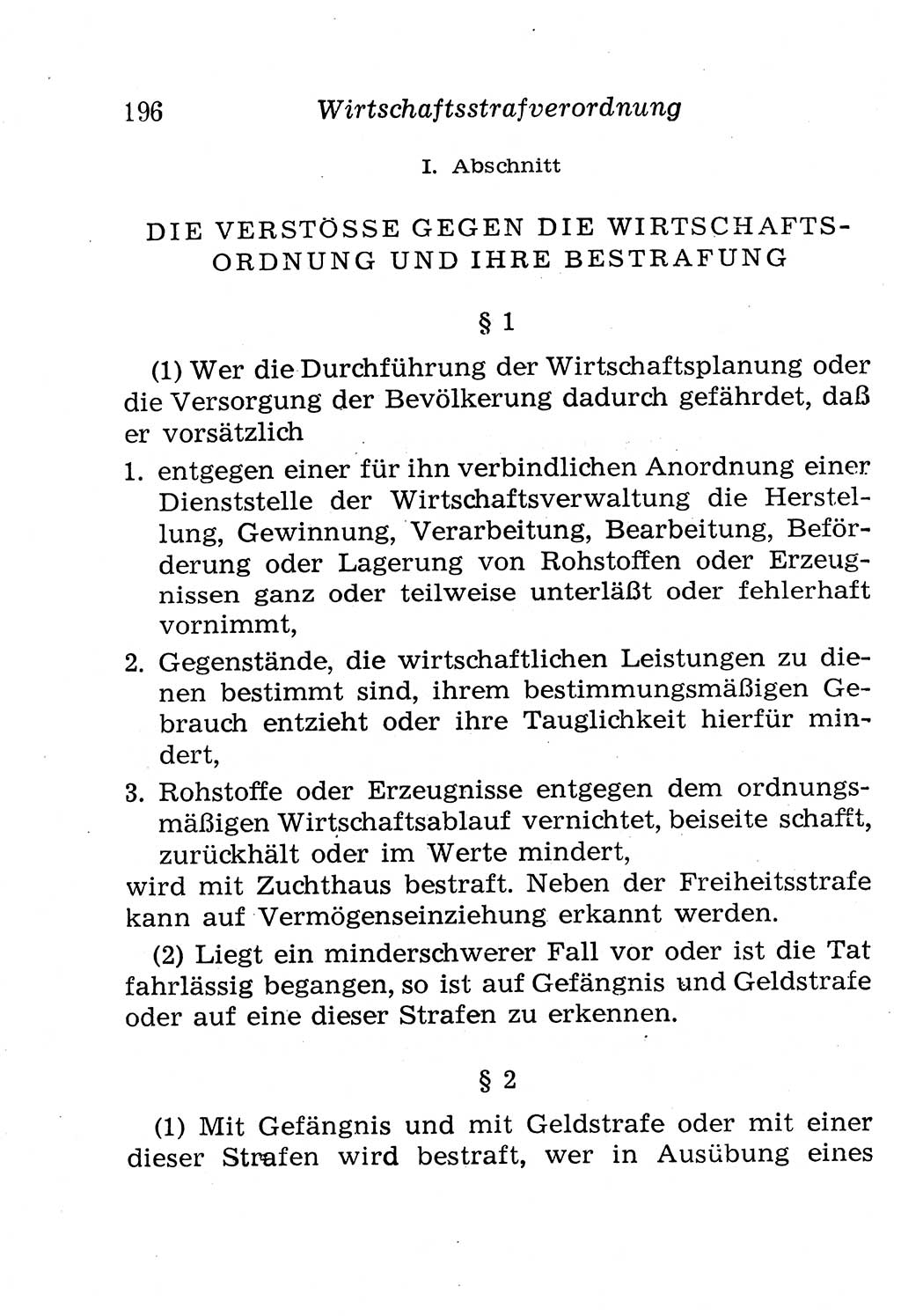 Strafgesetzbuch (StGB) und andere Strafgesetze [Deutsche Demokratische Republik (DDR)] 1958, Seite 196 (StGB Strafges. DDR 1958, S. 196)
