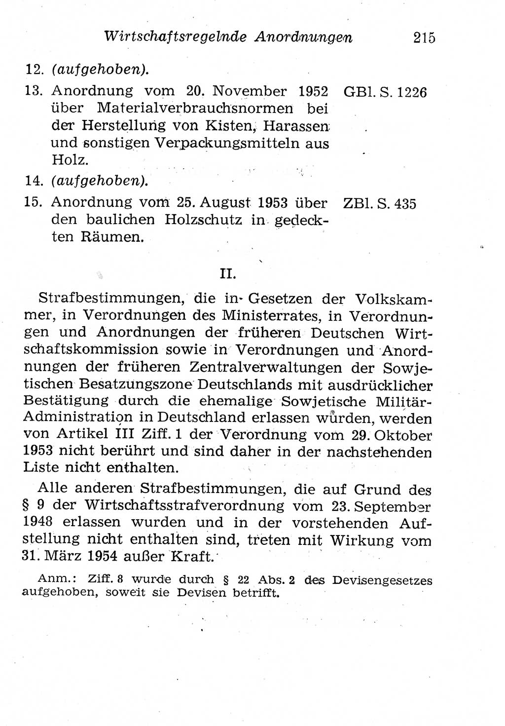 Strafgesetzbuch (StGB) und andere Strafgesetze [Deutsche Demokratische Republik (DDR)] 1958, Seite 215 (StGB Strafges. DDR 1958, S. 215)