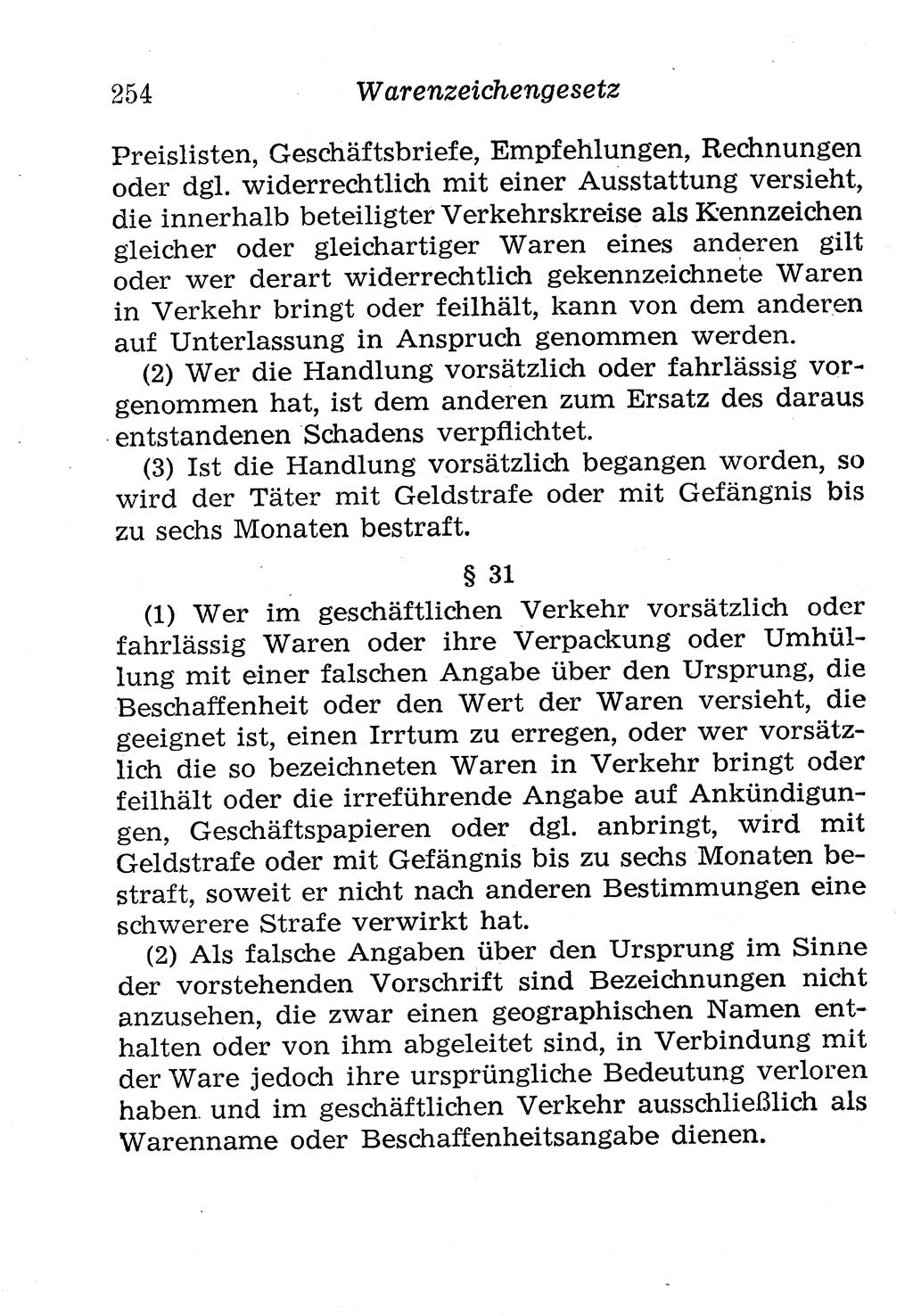 Strafgesetzbuch (StGB) und andere Strafgesetze [Deutsche Demokratische Republik (DDR)] 1958, Seite 254 (StGB Strafges. DDR 1958, S. 254)