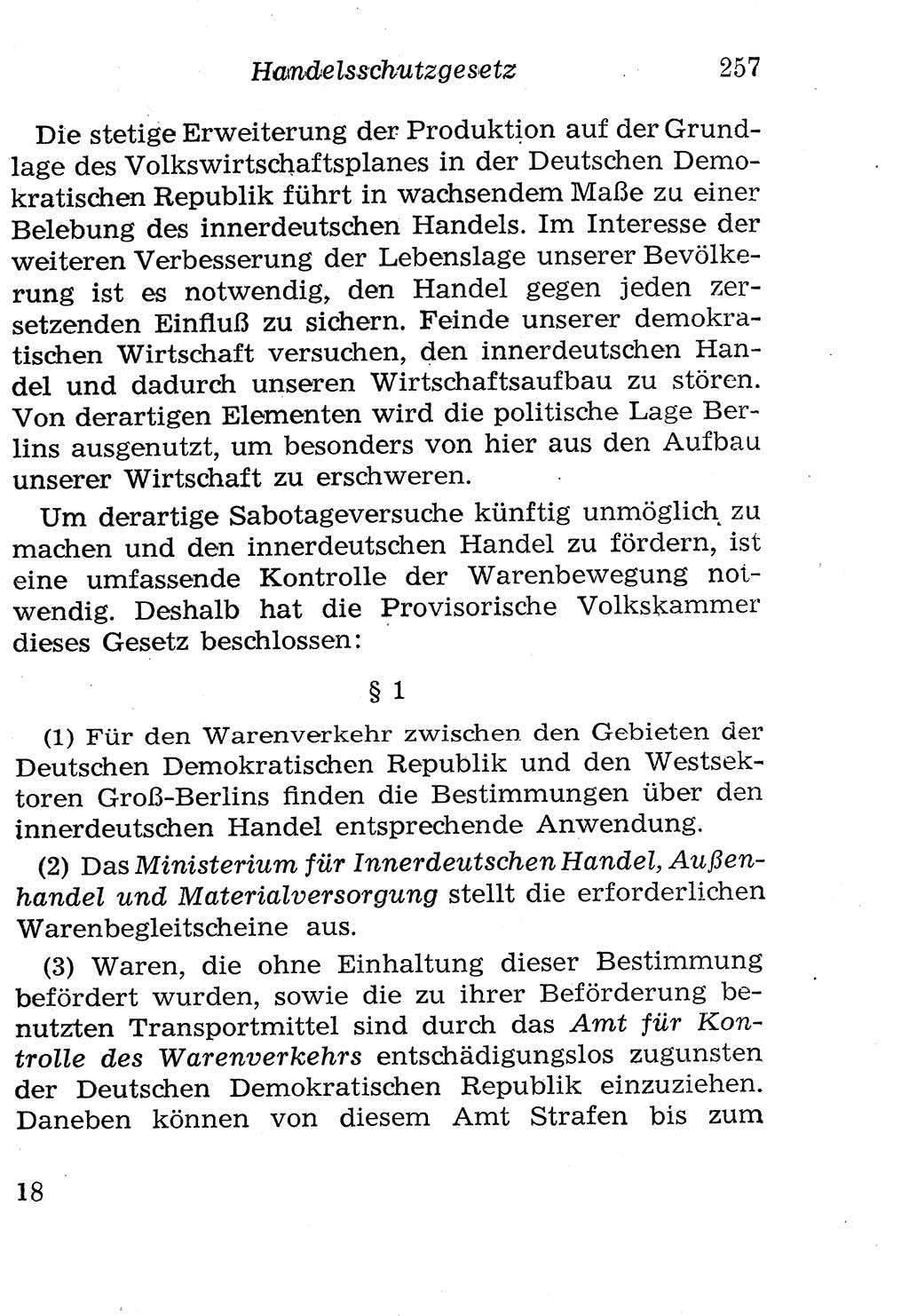 Strafgesetzbuch (StGB) und andere Strafgesetze [Deutsche Demokratische Republik (DDR)] 1958, Seite 257 (StGB Strafges. DDR 1958, S. 257)