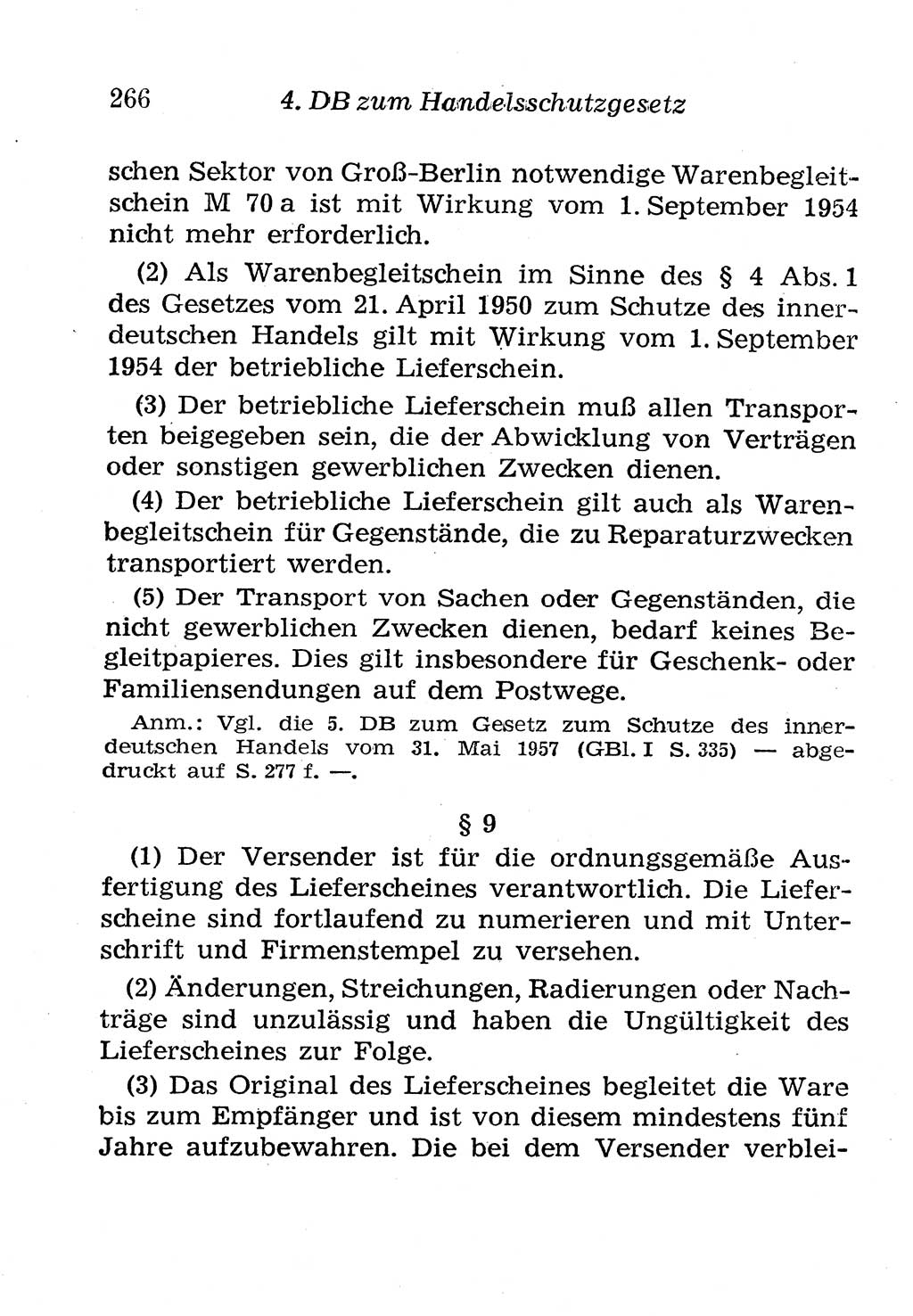 Strafgesetzbuch (StGB) und andere Strafgesetze [Deutsche Demokratische Republik (DDR)] 1958, Seite 266 (StGB Strafges. DDR 1958, S. 266)