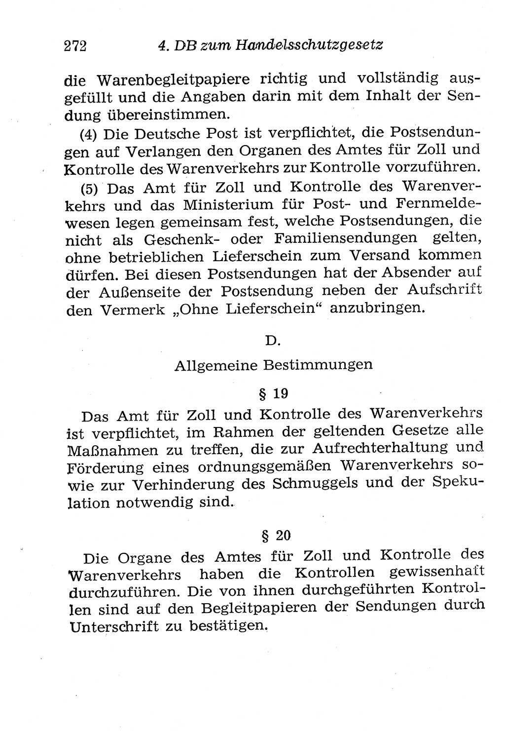 Strafgesetzbuch (StGB) und andere Strafgesetze [Deutsche Demokratische Republik (DDR)] 1958, Seite 272 (StGB Strafges. DDR 1958, S. 272)