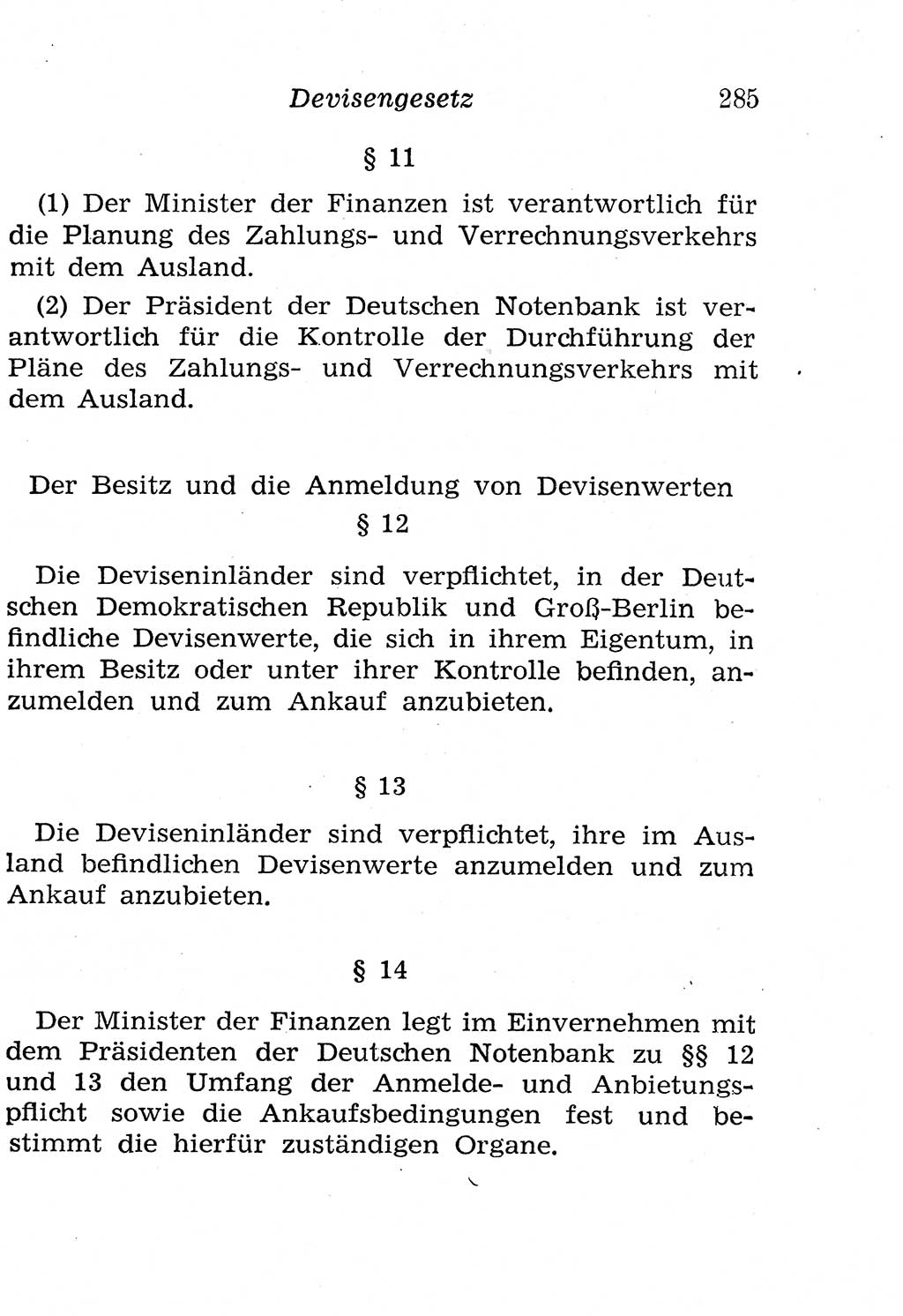 Strafgesetzbuch (StGB) und andere Strafgesetze [Deutsche Demokratische Republik (DDR)] 1958, Seite 285 (StGB Strafges. DDR 1958, S. 285)