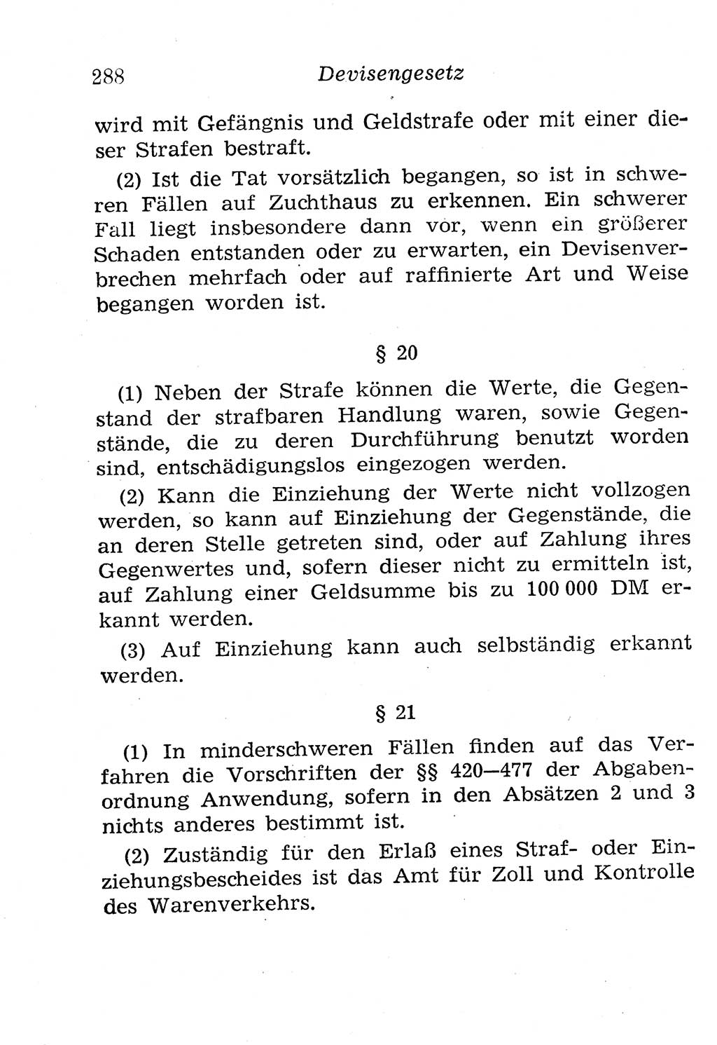 Strafgesetzbuch (StGB) und andere Strafgesetze [Deutsche Demokratische Republik (DDR)] 1958, Seite 288 (StGB Strafges. DDR 1958, S. 288)