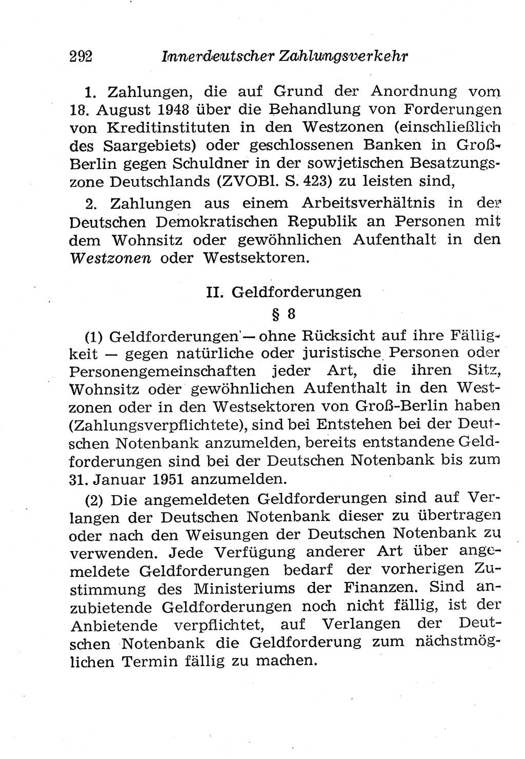 Strafgesetzbuch (StGB) und andere Strafgesetze [Deutsche Demokratische Republik (DDR)] 1958, Seite 292 (StGB Strafges. DDR 1958, S. 292)