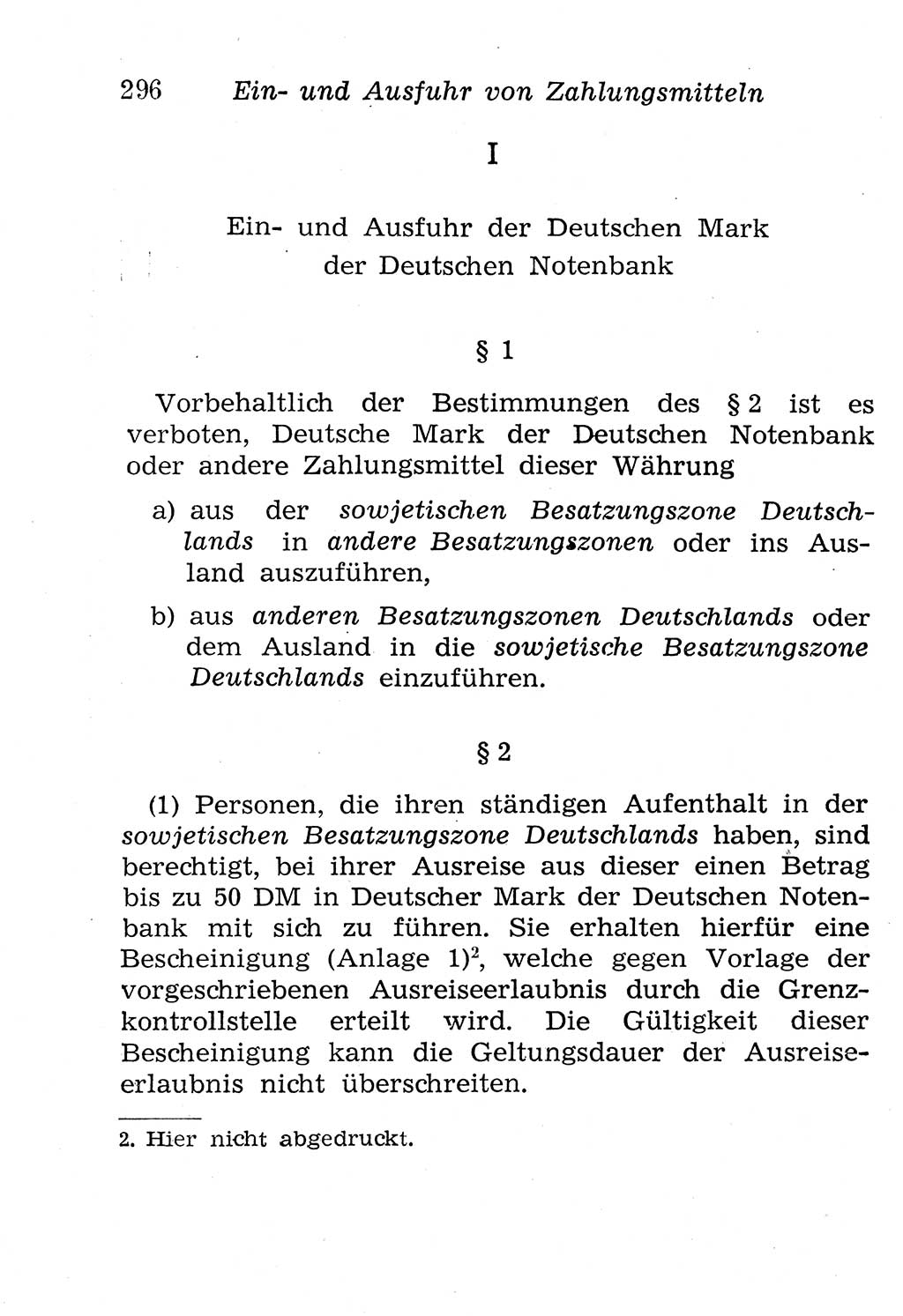 Strafgesetzbuch (StGB) und andere Strafgesetze [Deutsche Demokratische Republik (DDR)] 1958, Seite 296 (StGB Strafges. DDR 1958, S. 296)