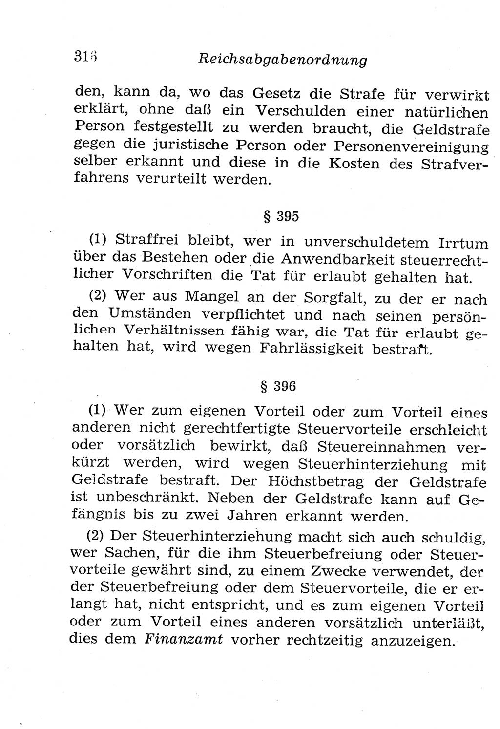 Strafgesetzbuch (StGB) und andere Strafgesetze [Deutsche Demokratische Republik (DDR)] 1958, Seite 316 (StGB Strafges. DDR 1958, S. 316)