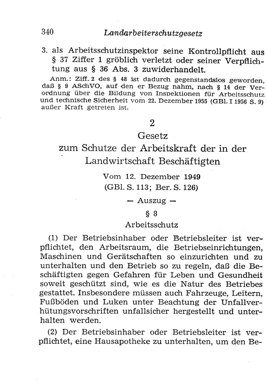 Strafgesetzbuch (StGB) und andere Strafgesetze [Deutsche Demokratische Republik (DDR)] 1958, Seite 340 (StGB Strafges. DDR 1958, S. 340)