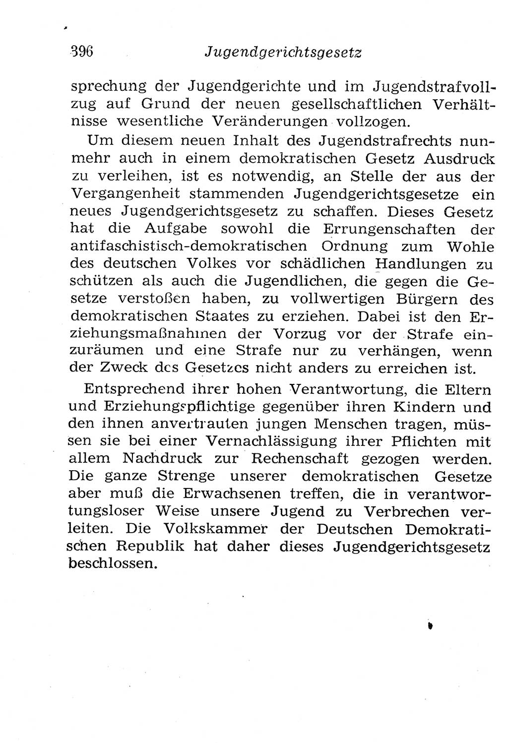 Strafgesetzbuch (StGB) und andere Strafgesetze [Deutsche Demokratische Republik (DDR)] 1958, Seite 396 (StGB Strafges. DDR 1958, S. 396)