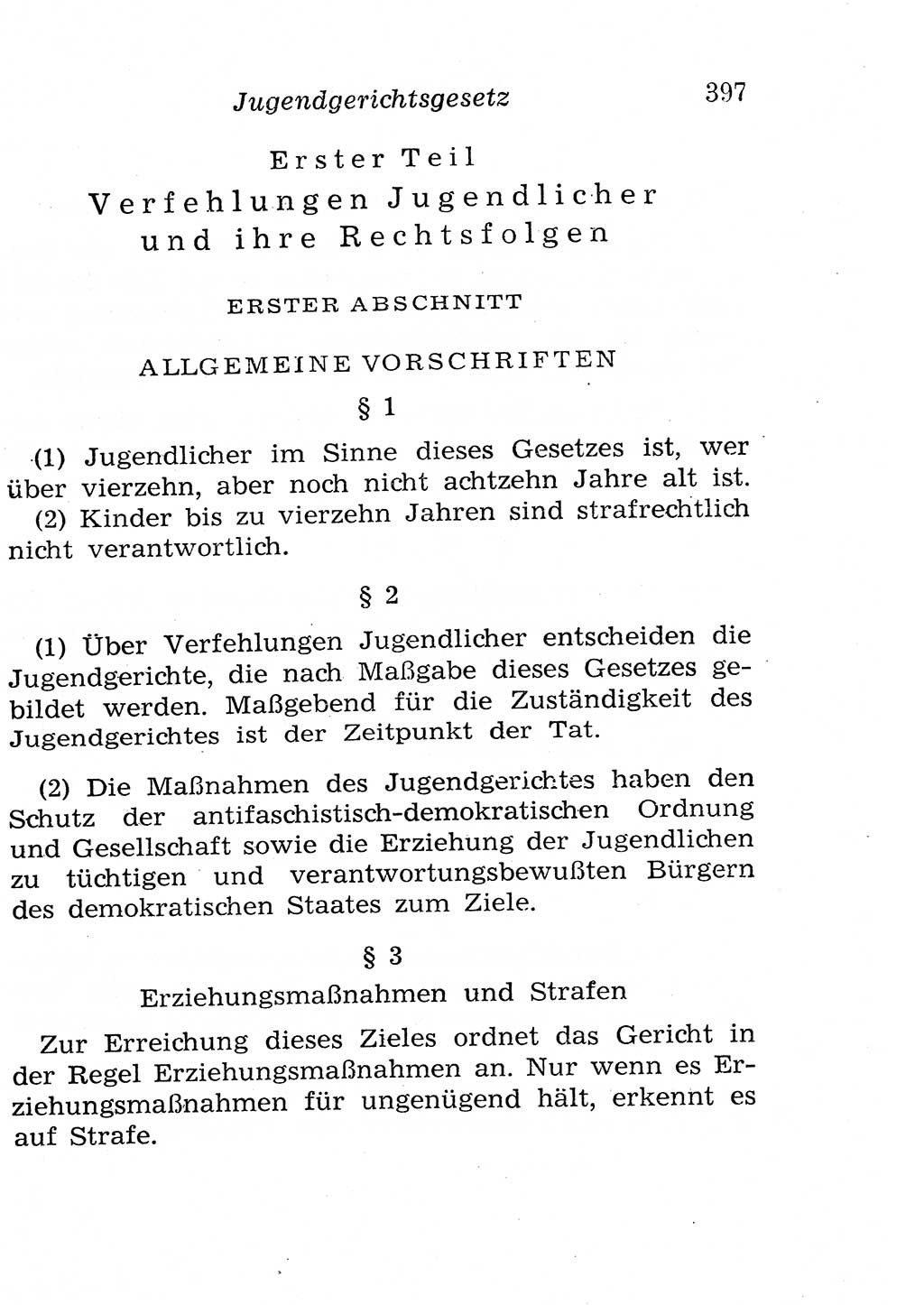 Strafgesetzbuch (StGB) und andere Strafgesetze [Deutsche Demokratische Republik (DDR)] 1958, Seite 397 (StGB Strafges. DDR 1958, S. 397)