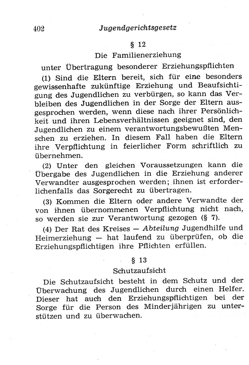Strafgesetzbuch (StGB) und andere Strafgesetze [Deutsche Demokratische Republik (DDR)] 1958, Seite 402 (StGB Strafges. DDR 1958, S. 402)