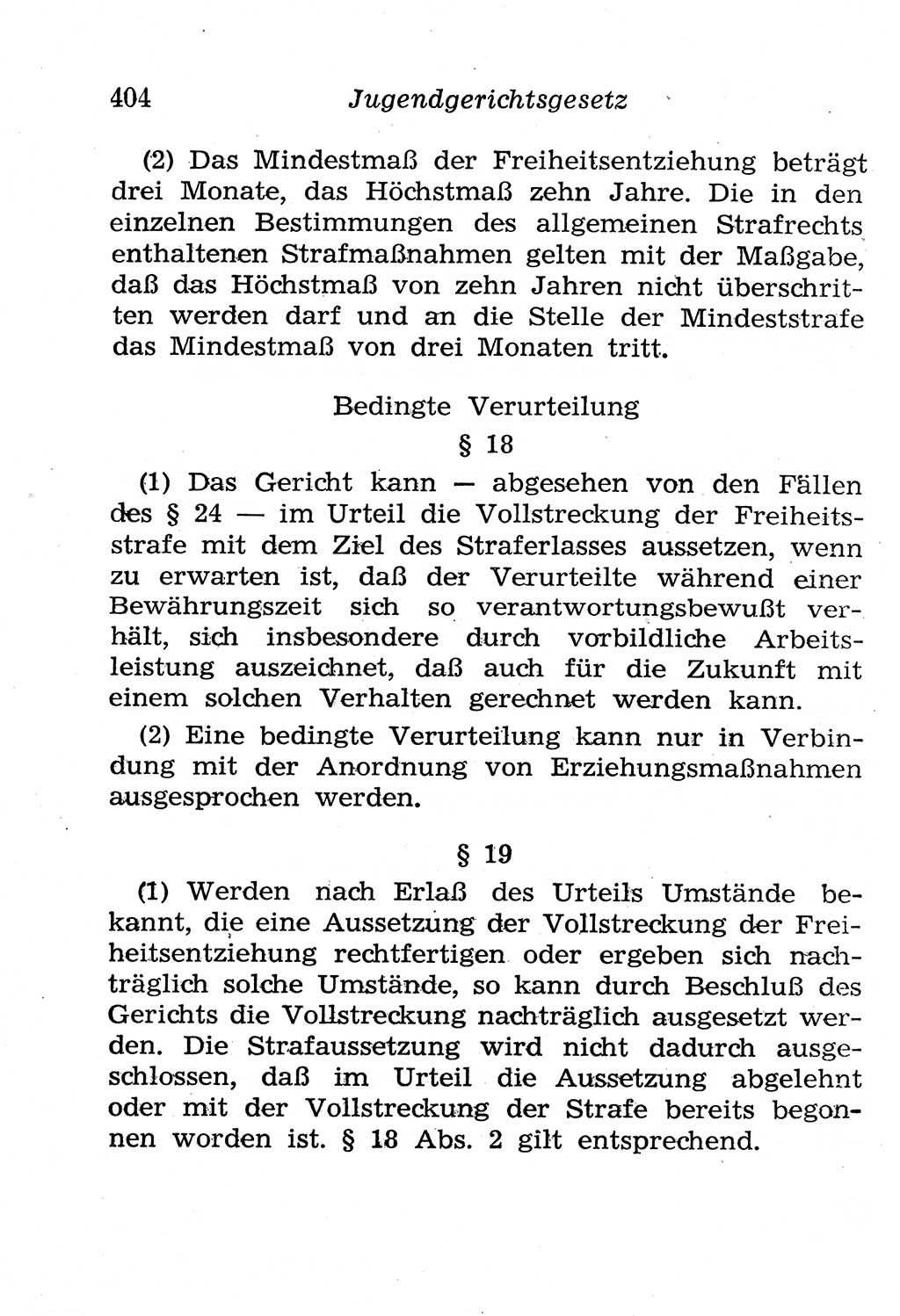 Strafgesetzbuch (StGB) und andere Strafgesetze [Deutsche Demokratische Republik (DDR)] 1958, Seite 404 (StGB Strafges. DDR 1958, S. 404)