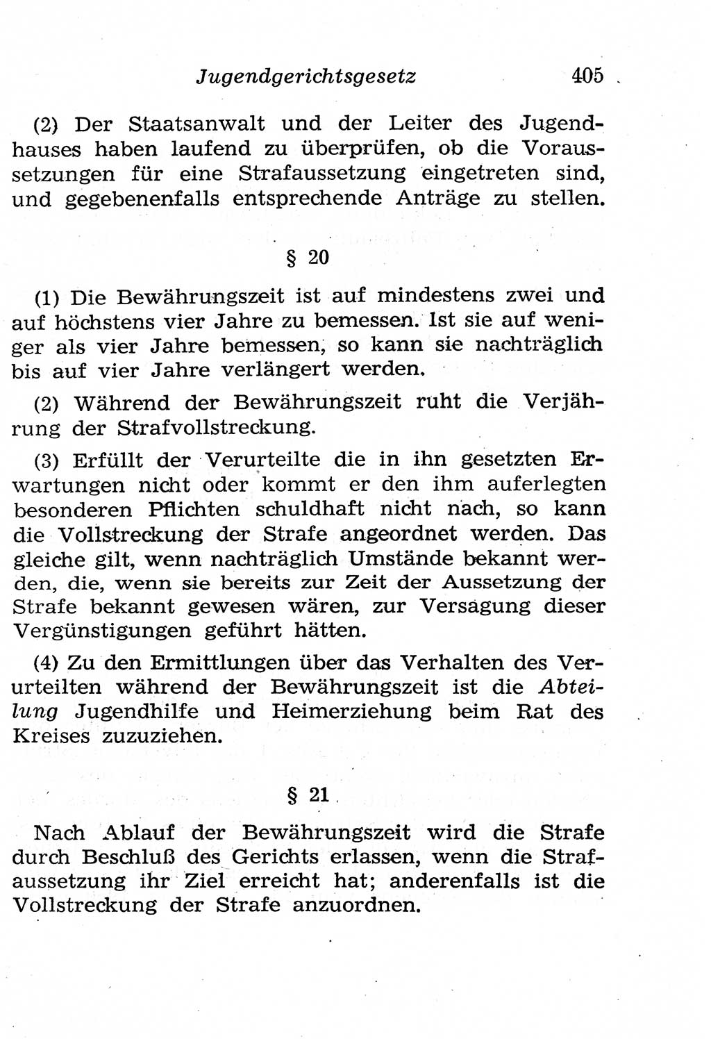 Strafgesetzbuch (StGB) und andere Strafgesetze [Deutsche Demokratische Republik (DDR)] 1958, Seite 405 (StGB Strafges. DDR 1958, S. 405)