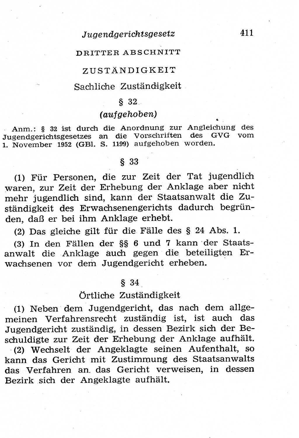 Strafgesetzbuch (StGB) und andere Strafgesetze [Deutsche Demokratische Republik (DDR)] 1958, Seite 411 (StGB Strafges. DDR 1958, S. 411)